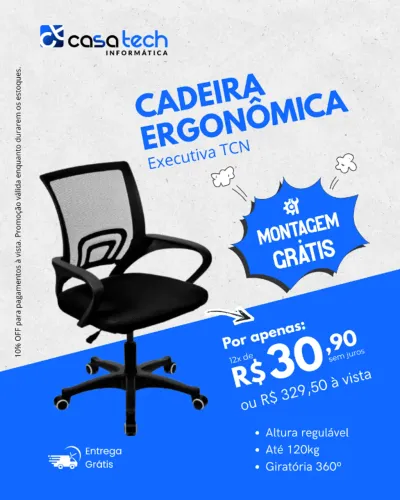 Cadeira Para Escritório Entrega Grátis em Belém e Ananindeua