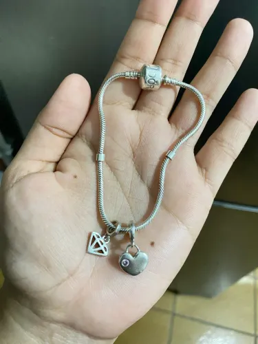 vendo pulseira inspiração pandora prata legítima 
