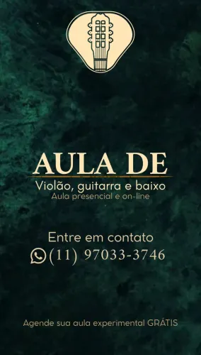AULA DE VIOLÃO GUITARRA OU BAIXO