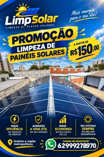 Limpeza de painéis solares