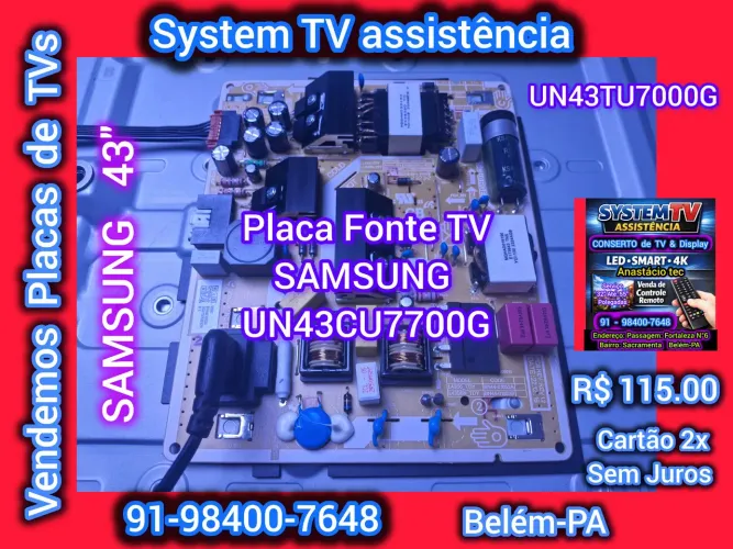 Fonte TV Samsung UN43CU7700G