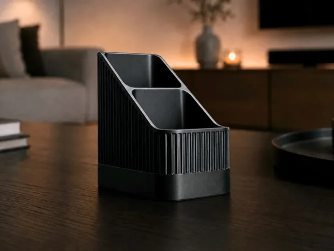 Porta controle remoto organizador de mesa canelado