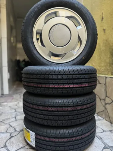 Jogo de Rodas Novas Aro 14 Orbital com 4 Pneus Novos 185/60r14