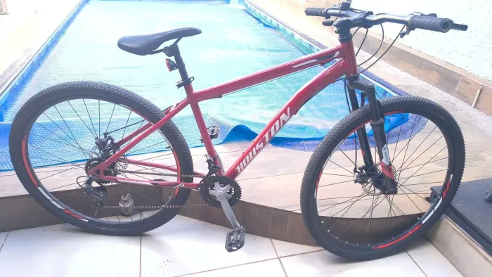 Bicicleta Aro 29 Usada com 21 Marchas - Vermelha Houston Discovery
