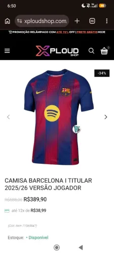 Camisetas de Times Champions legue, Nacionais e Seleções