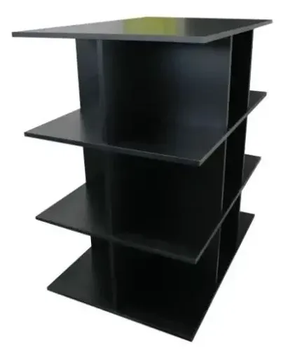 Balcão Central Com Nichos Para Loja Comércio Cor Preto