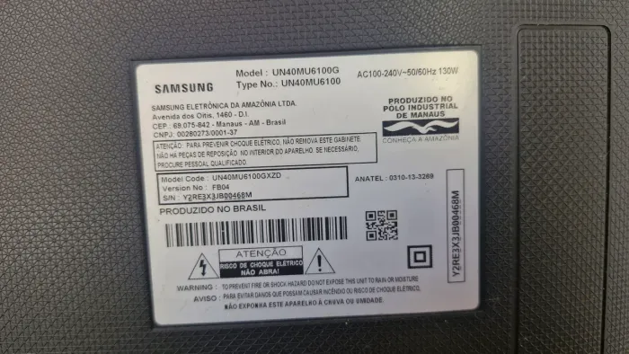 Smart Tv Samsung: UN40MU6100G