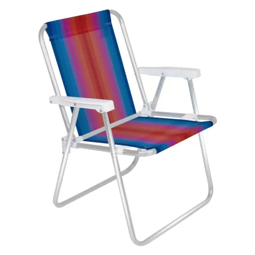 Cadeira de praia Alta Alumínio <br>Cód. produto: 002101|2245