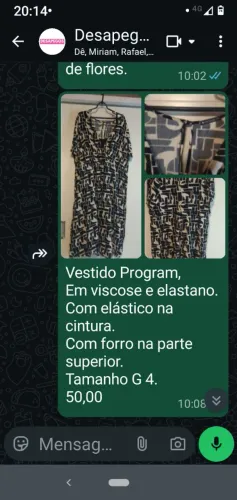 Vestido Program viscose e elastano G 4