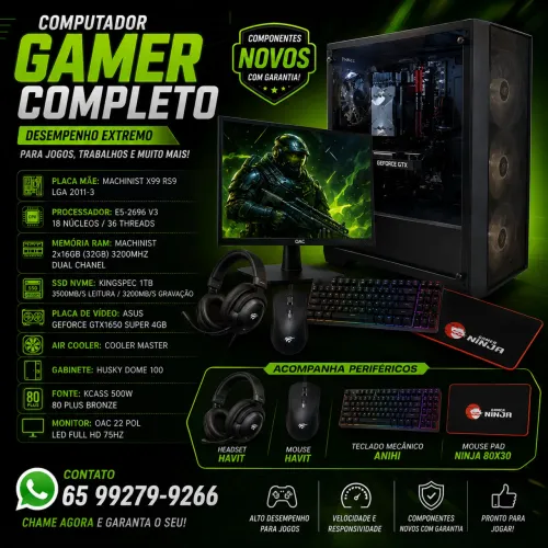 Pc gamer otimo para jogos