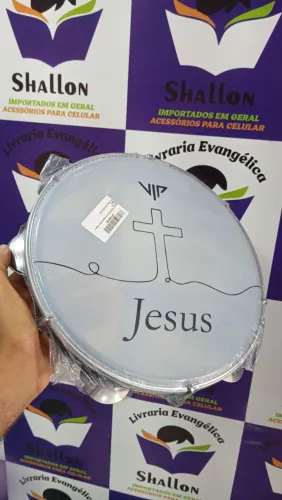 Pandeiro Profissional 10" Com nome Jesus