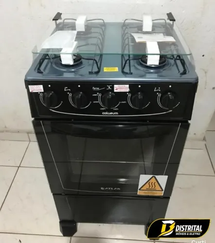 Fogão Atlas Coliseum Plus 4 Bocas Mesa de Inox Novo