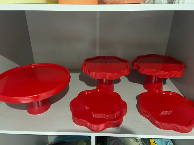 Kit bandeija flor e boleira vermelho