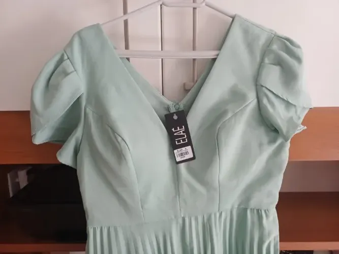vestido elaé plissado verde G