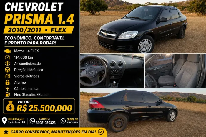 Chevrolet Prisma Sed. Maxx/ LT 1.4 8V Econof. 4P 2011