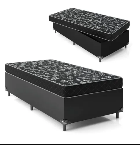 Cama Solteiro Completa Colchão D-20 + Base box