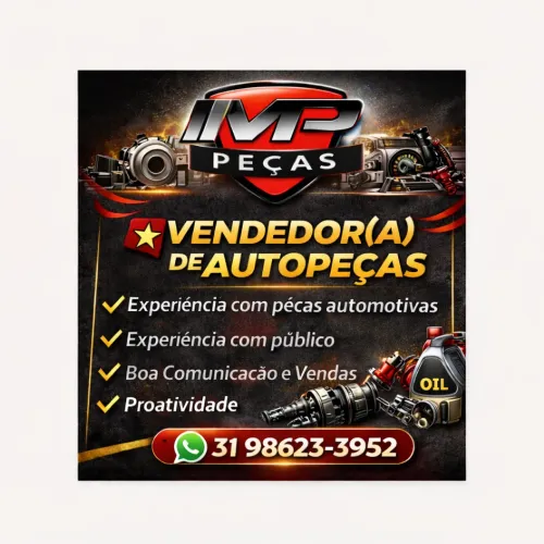 Vaga para Vendedor - Loja auto peças 