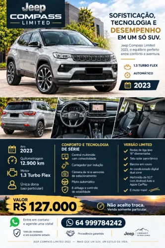 Jeep Compass Limited T270 1.3 TB 4X2 Flex AUT 2023