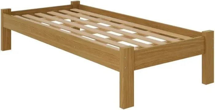 Cama solteiro madeira clara