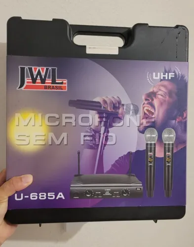 Microfone Sem Fio JWL U-685A (Par) - Lacrado
