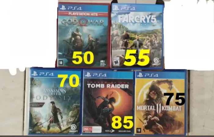 JOGOS PS4 PREÇOS NAS FOTOS