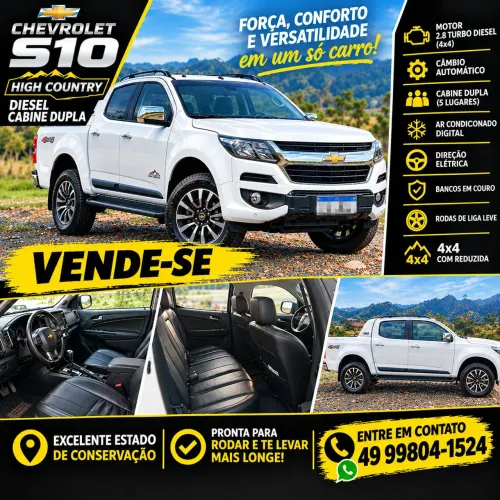 Chevrolet S10 P-up H.country 2.8 4X4 CD Dies.aut. 2017