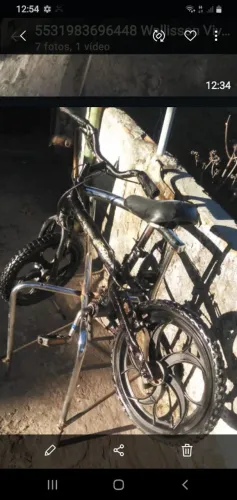 Bicicleta Caloi antiga infantil BH bairro Bonfim *