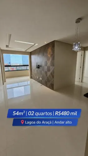 Lagoa do Araçá | 02 quartos | Reformado | R$ 480 mil | Lazer | Andar alto