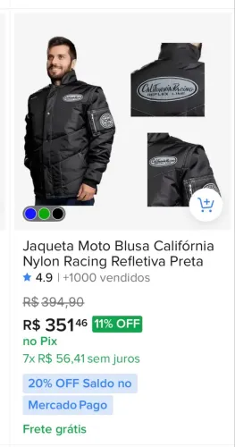 Califórnia GG MASCULINO blusa de frio para moto