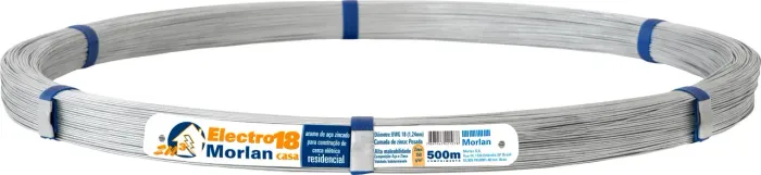 Arame para cerca elétrica residencial, 500 m, Electro 18, MORLAN