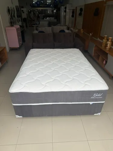 Cama Box Casal Gold Prime Bonno Colchões | Base + colchão com molas ensacadas