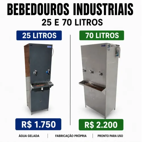 Bebedouros industriais - 25 e 70 L