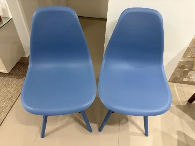 CADEIRA DE JANTAR EASY COLOR COR: ZIMBRO/AZUL - 2 UNIDADES