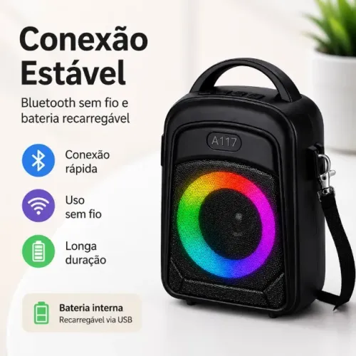 Caixa de Som com Alça