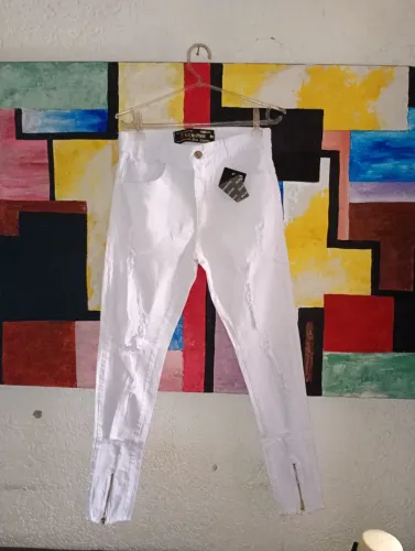 Calça branca masculina skinny tamanho 40 nova