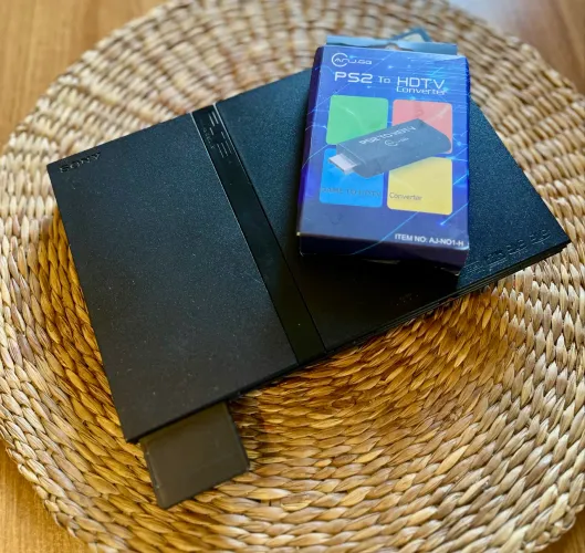 PLAYSTATION 2 SLIM COMPLETO + JOGOS + ADAPTADOR HDMI
