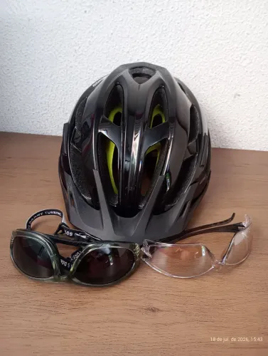 Capacete ciclismo óculos