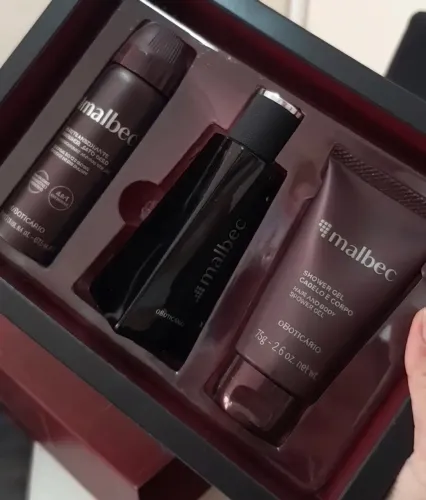 Kit malbec colônia, desodorante e shower gel $150