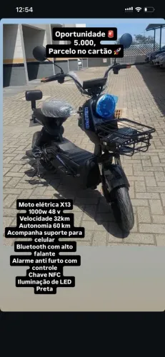 Moto elétrica X13 pró mídi nova