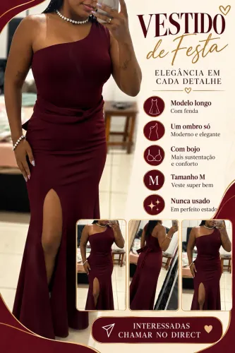 Vestido Marsala Longo