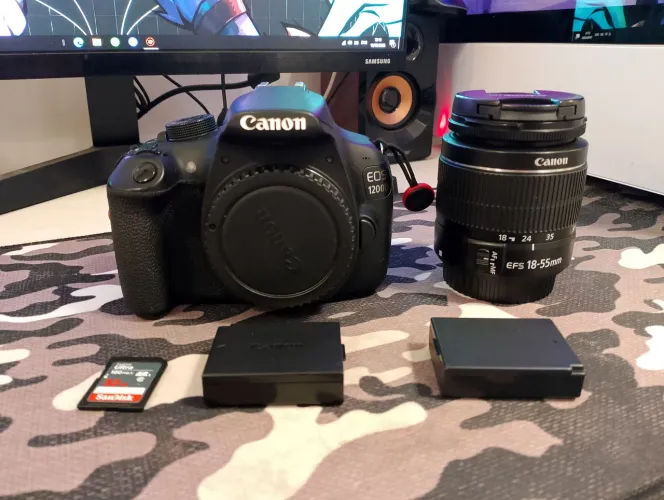 CANON 1200D + LENTE EF-S 18-55MM III