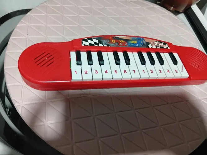 Teclado Infantil Vermelho Modo Musical Educativo Brinquedo