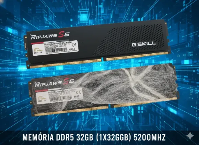 Memória Ram Ddr5 32gb (1x32gb) 5200mhz G skill Ripjaws S5