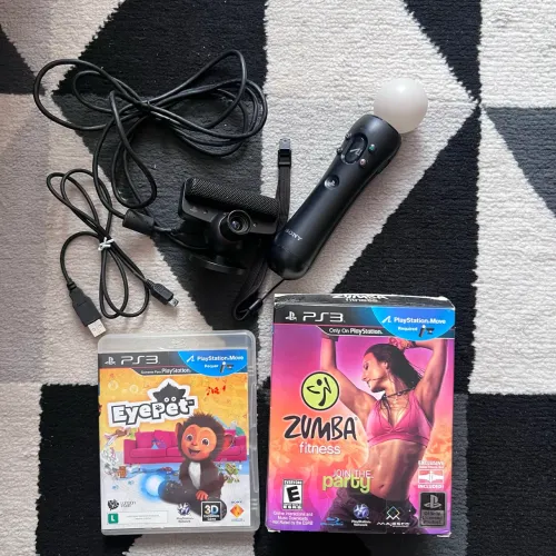Kit move para ps3 + 2 jogos originais 