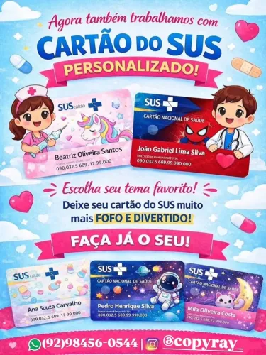 Cartão sus personalizados