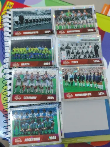 Figurinhas da copa 2026 Seleções Campeões mundiais