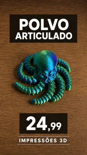 Impressões 3D polvo articulado