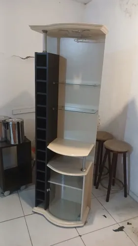 Bar barzinho de sala ou de canto prateleira bebidas