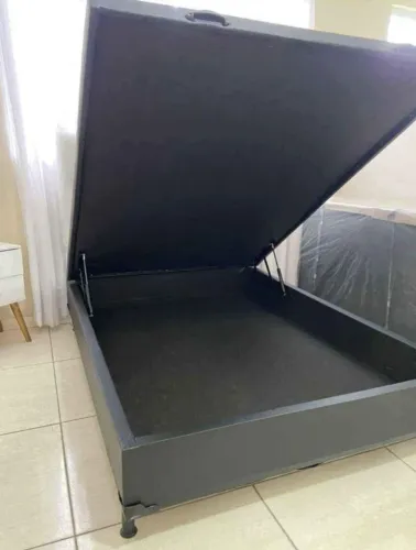 Base bau casal 3 cores + colchão casal só espumas d33 / pague na entrega / entregamos 48h