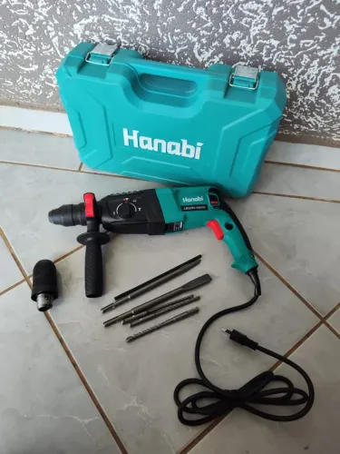 Martelete Perfurador Rompedor Professional 1300w 2.8j 26mm Sds Plus 60hz Hanabi